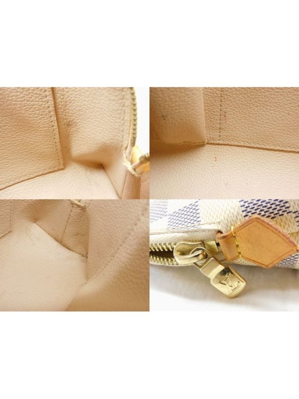 Louis Vuitton Damier Azur Pochette Cosmetic GM Pouch Case 8C - Picture 5 of 6